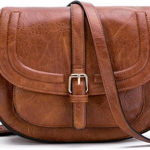 Crossbody Bags for Women,Small Saddle Purse and Boho Cross Body Handbags,Leather